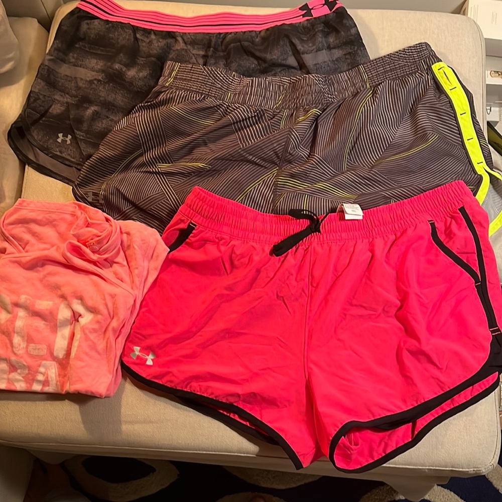 Under Armour workout shorts and shirt